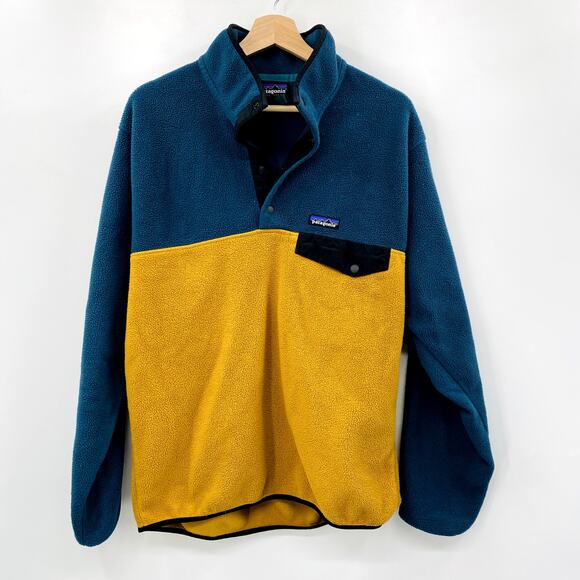 Patagonia Gold & teal T Snap Synchila Fleece - Picture 1 of 5